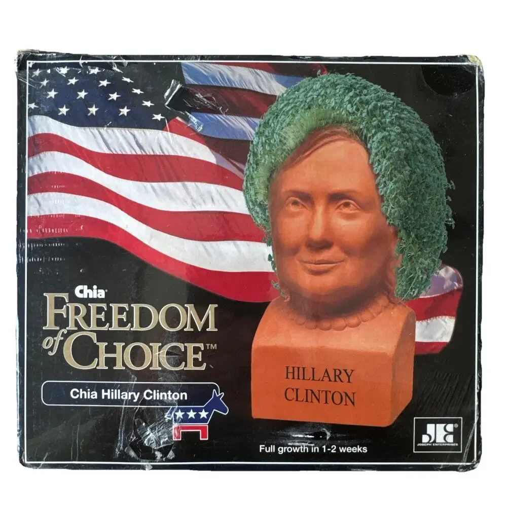 Freedom of Choice Chia Pet Hillary Clinton by Joseph Enterprises NEW Sealed NIB